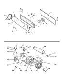 Backsplash, blower & motor assembly