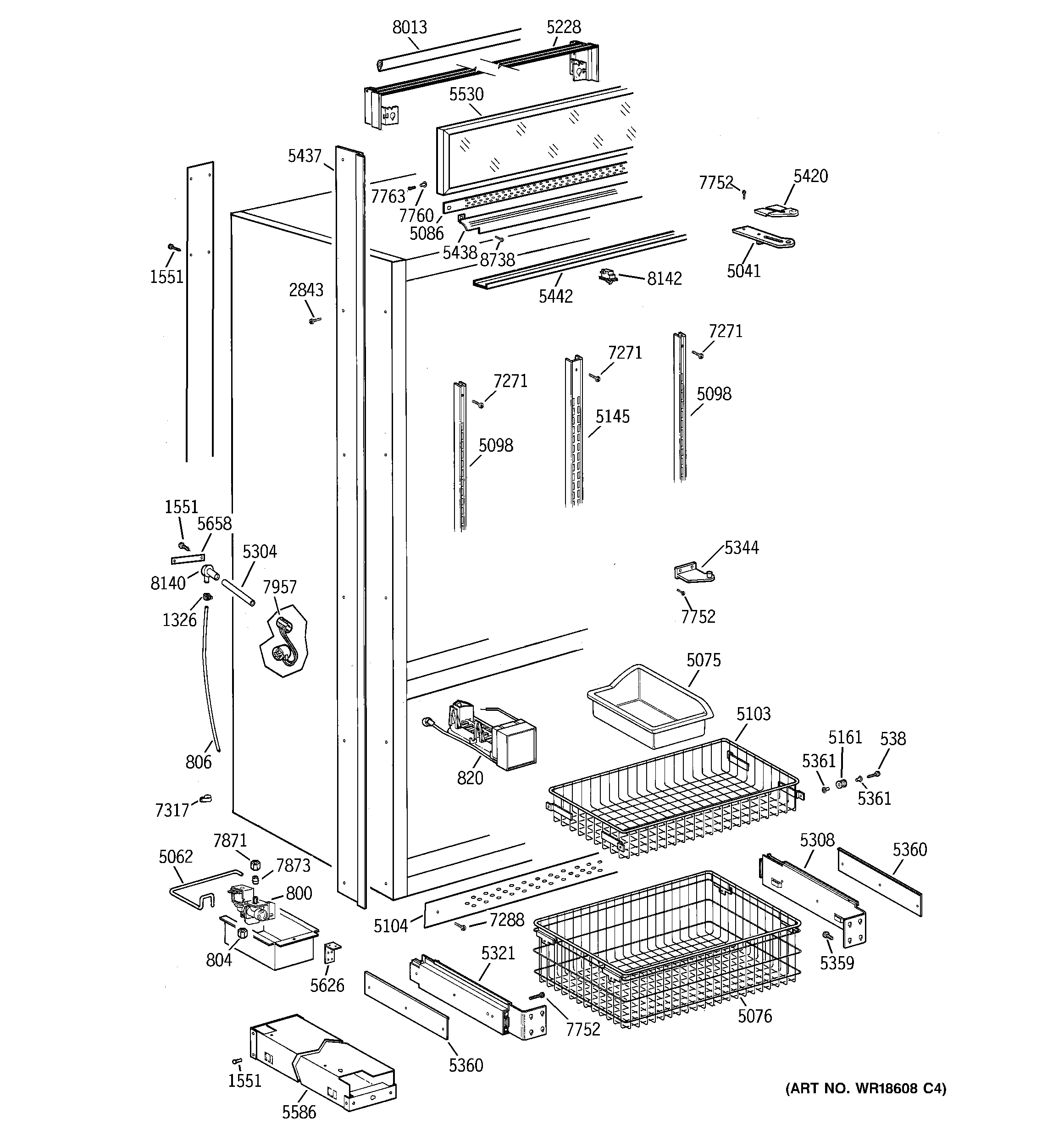 Freezer section, trim & components