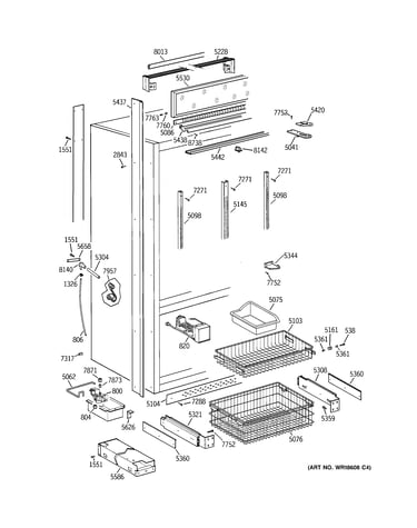Freezer section, trim & components