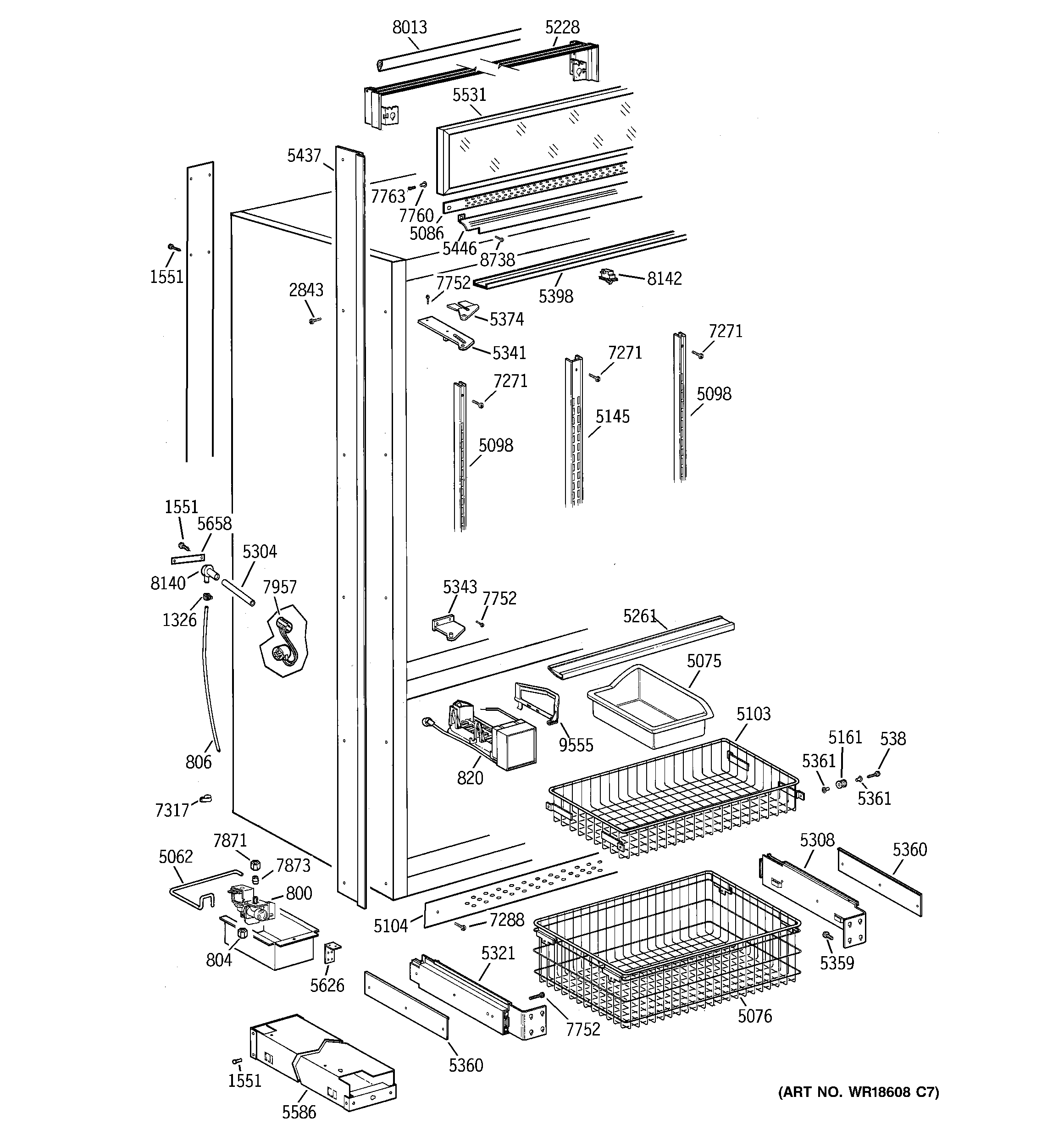 FREEZER SECTION, TRIM & COMPONENTS