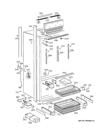 Freezer section, trim & components