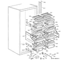 GE ZIFS36NDARH shelves & drawers diagram