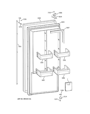 Freezer door