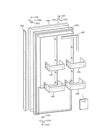 Freezer door