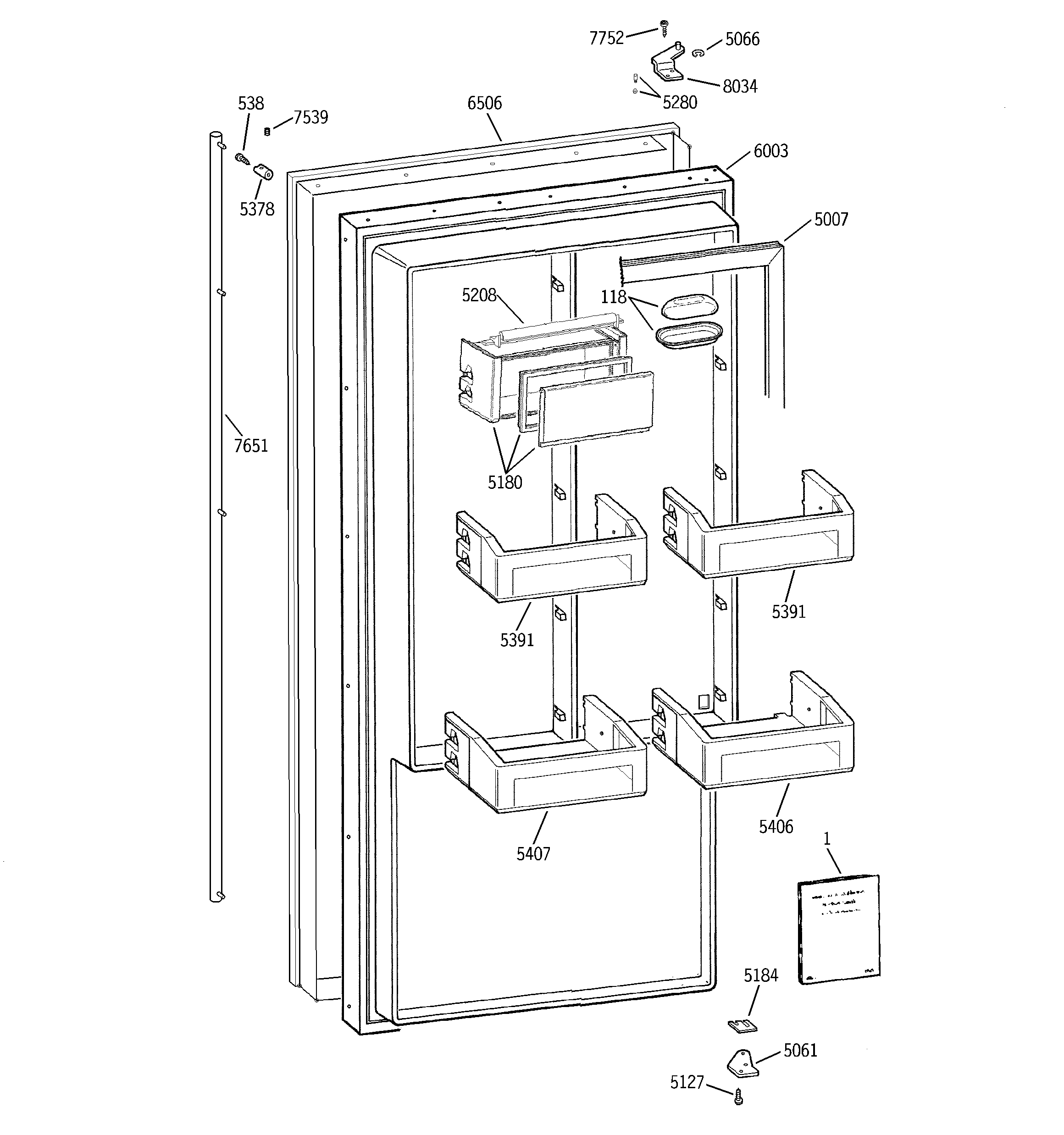 Freezer door