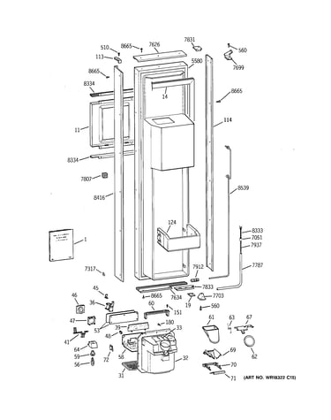 Freezer door