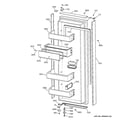 GE ZISB36DYB fresh food door diagram