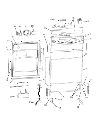 Escutcheon & door assembly