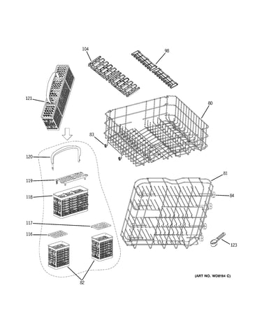 Upper & lower rack assembly