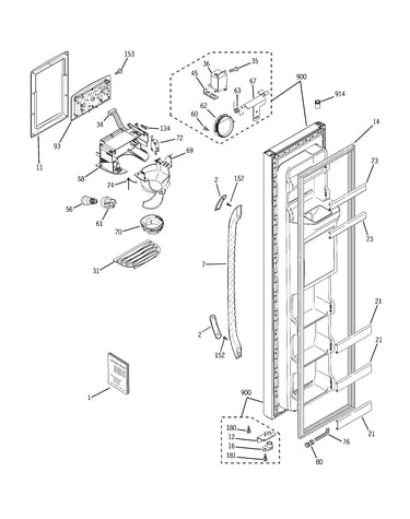 Freezer door