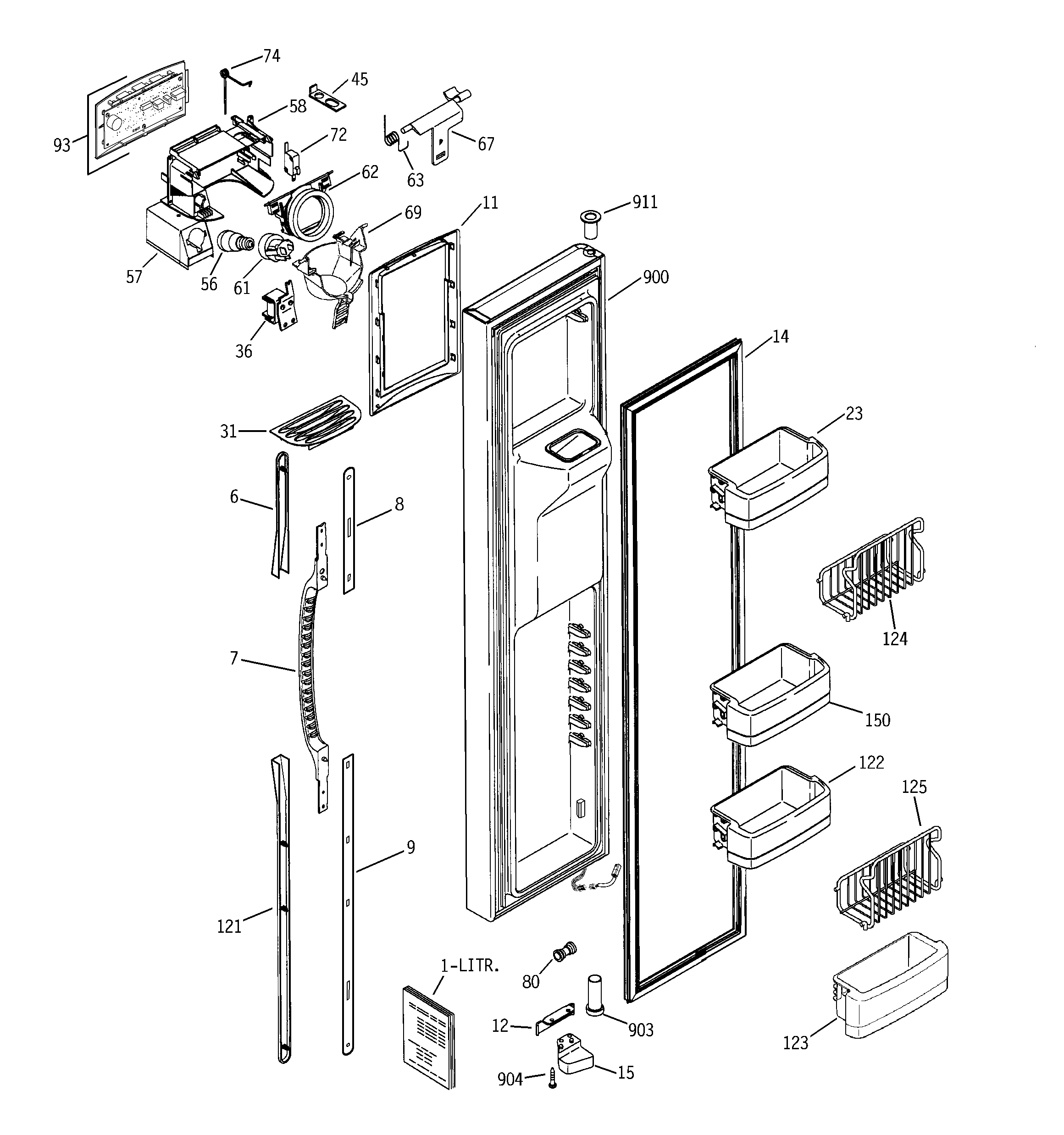 Freezer door