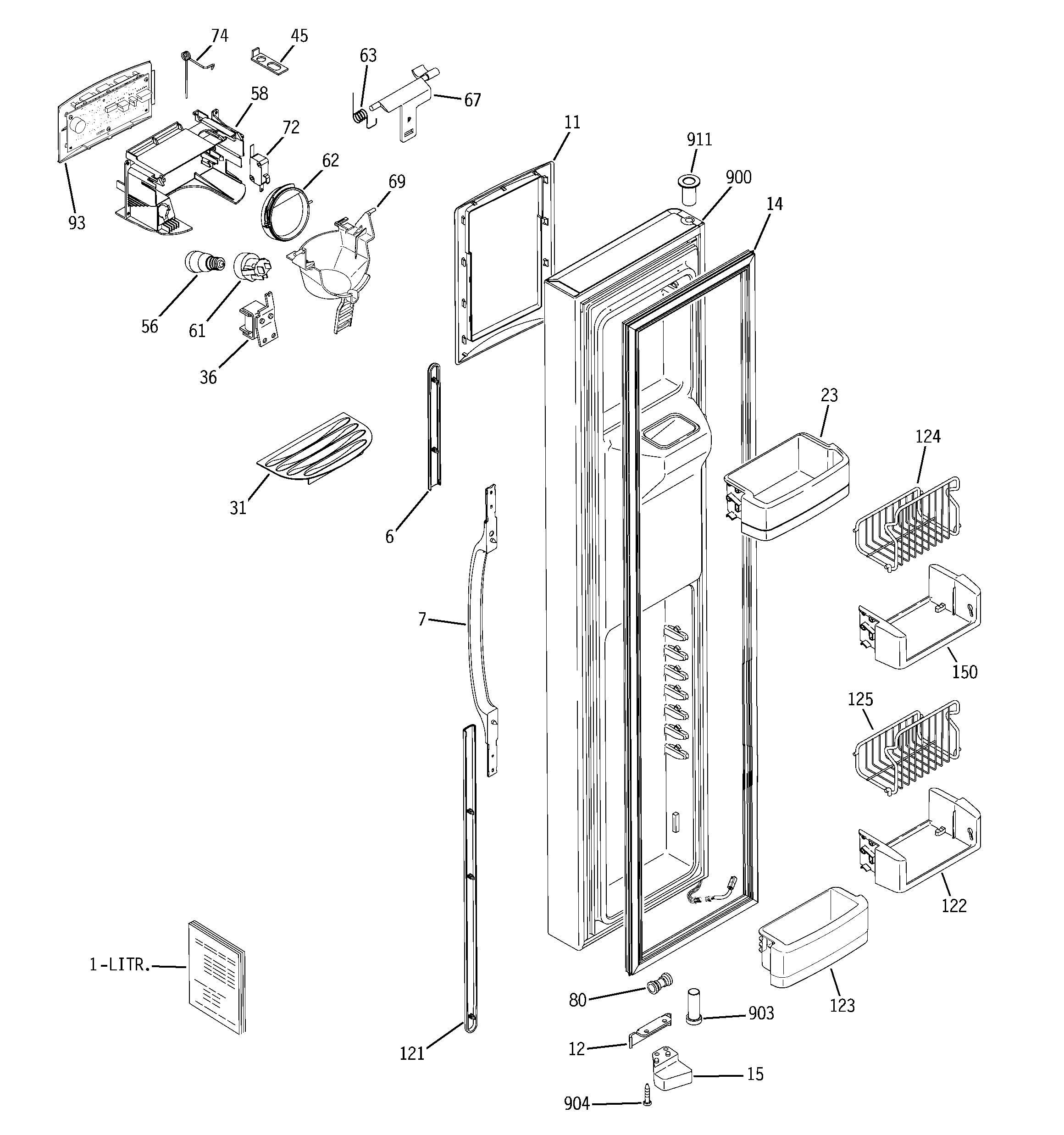Freezer door