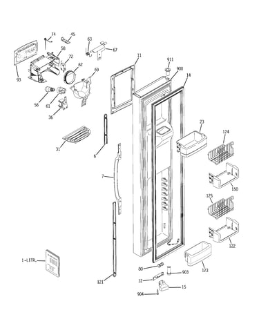 Freezer door