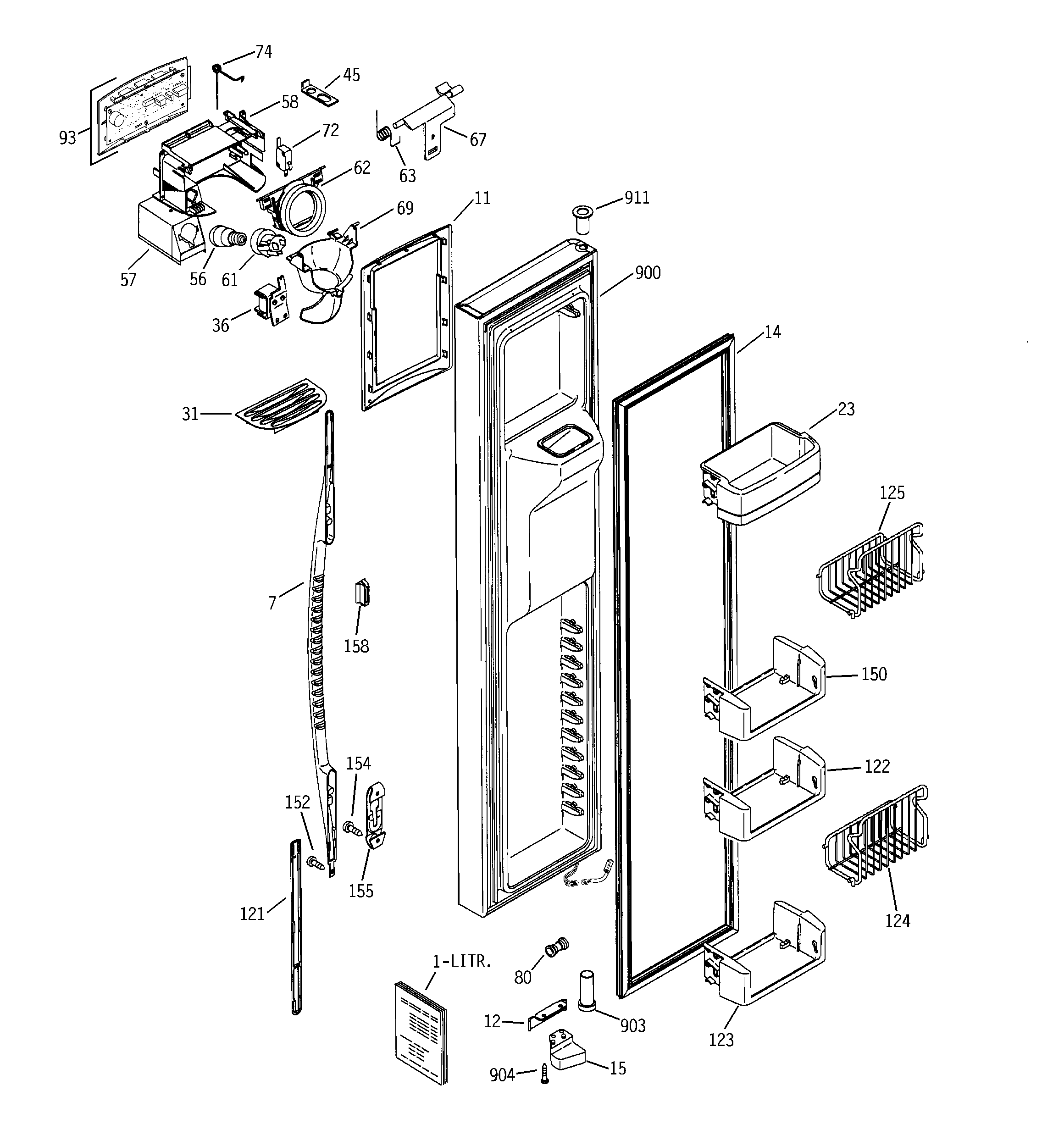 Freezer door