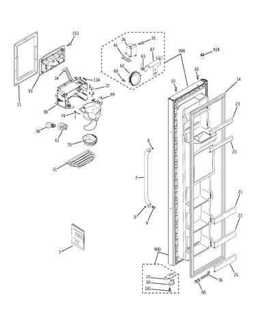 Freezer door