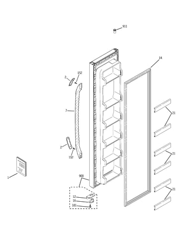 Freezer door