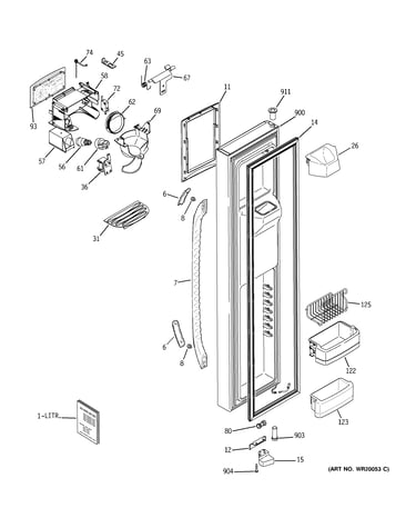 Freezer door