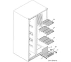 GE DSF25KGTBBG freezer shelves diagram