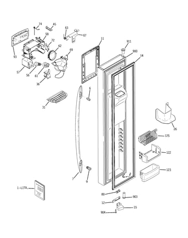 Freezer door