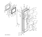 GE PSS26SHTBSS fresh food door diagram