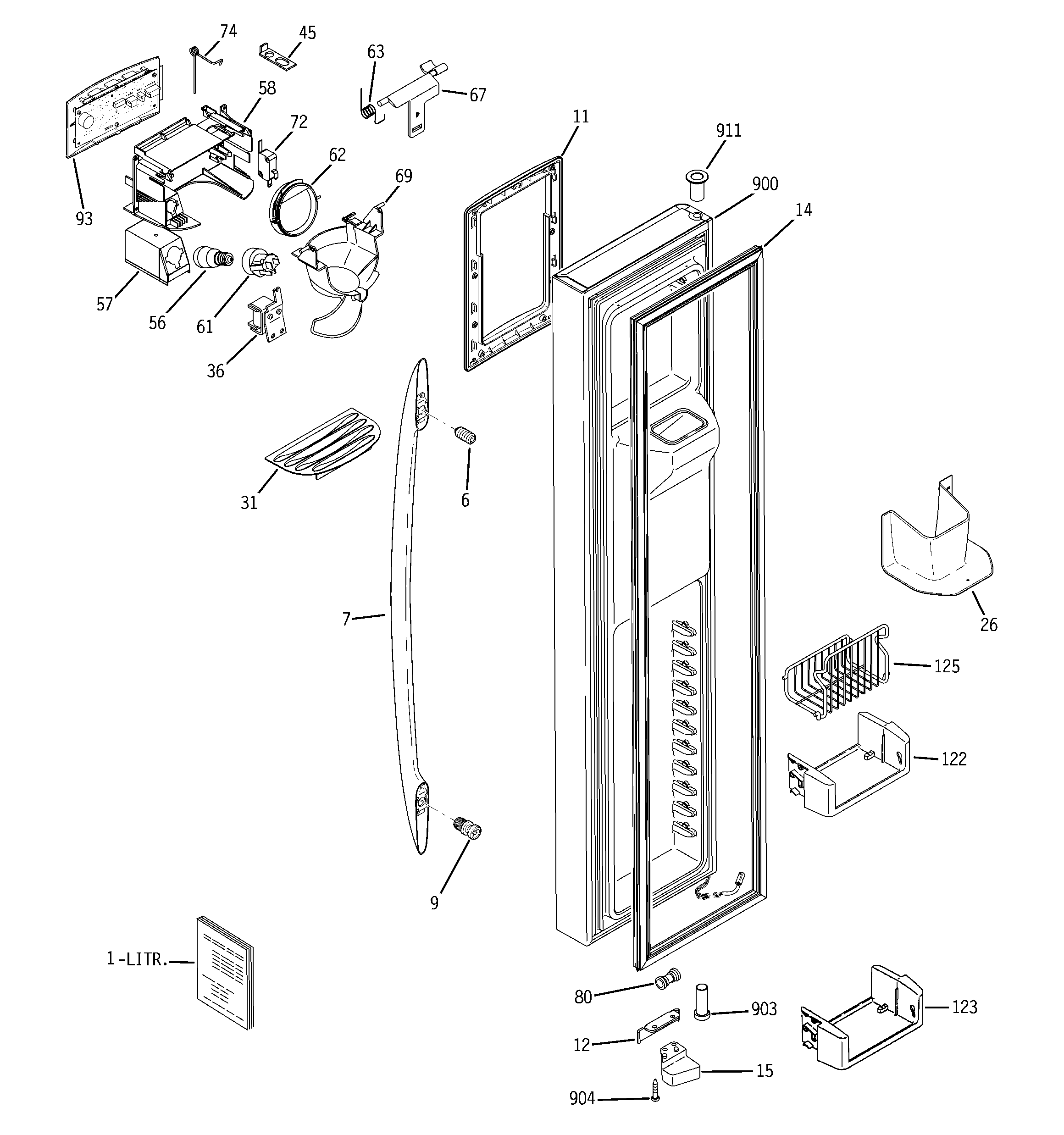 Freezer door