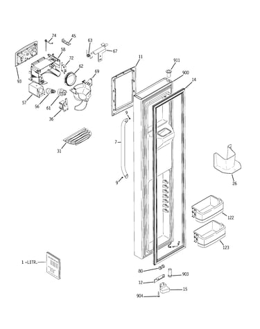 Freezer door
