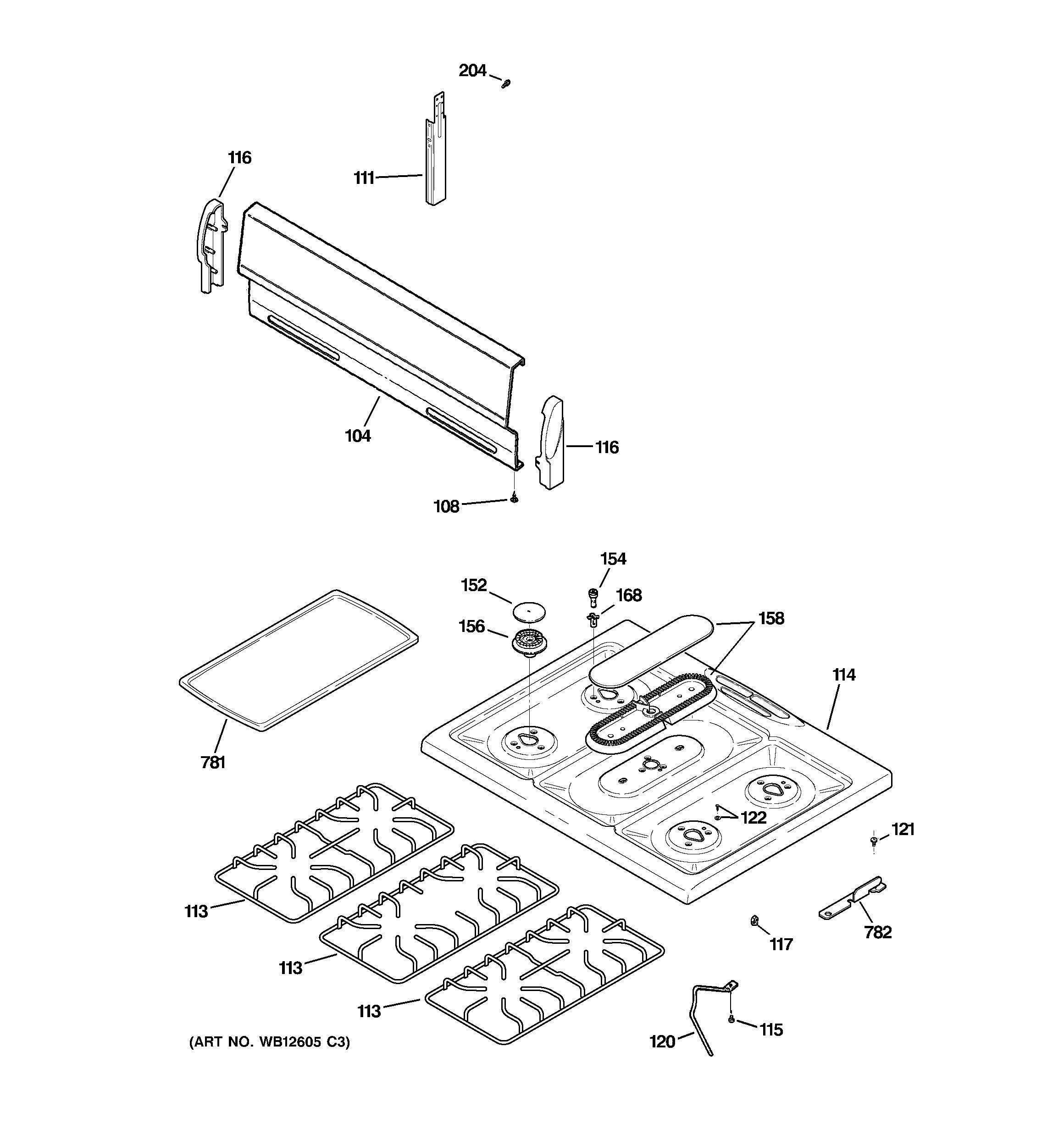 CONTROL PANEL & COOKTOP