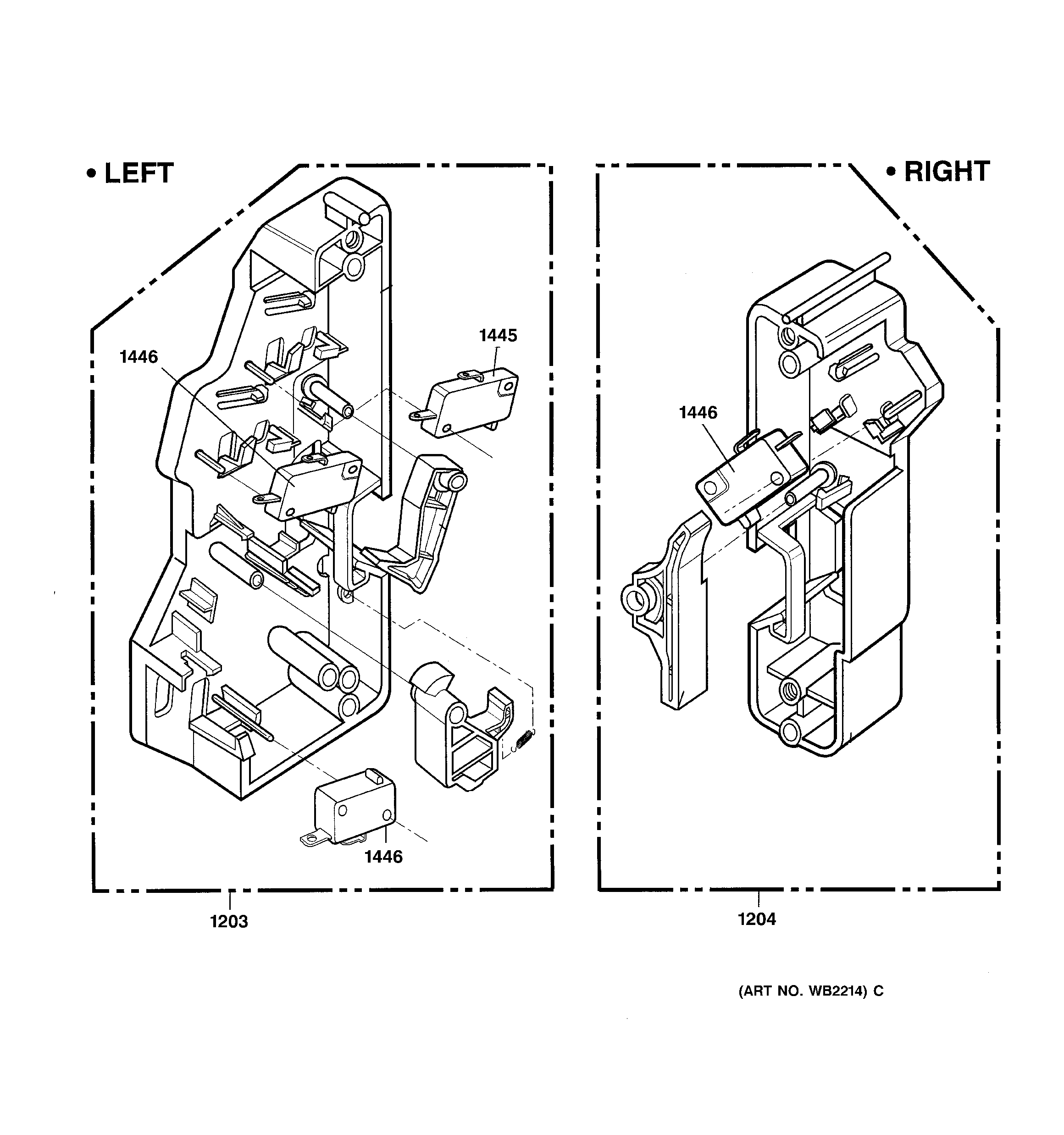Latch board parts