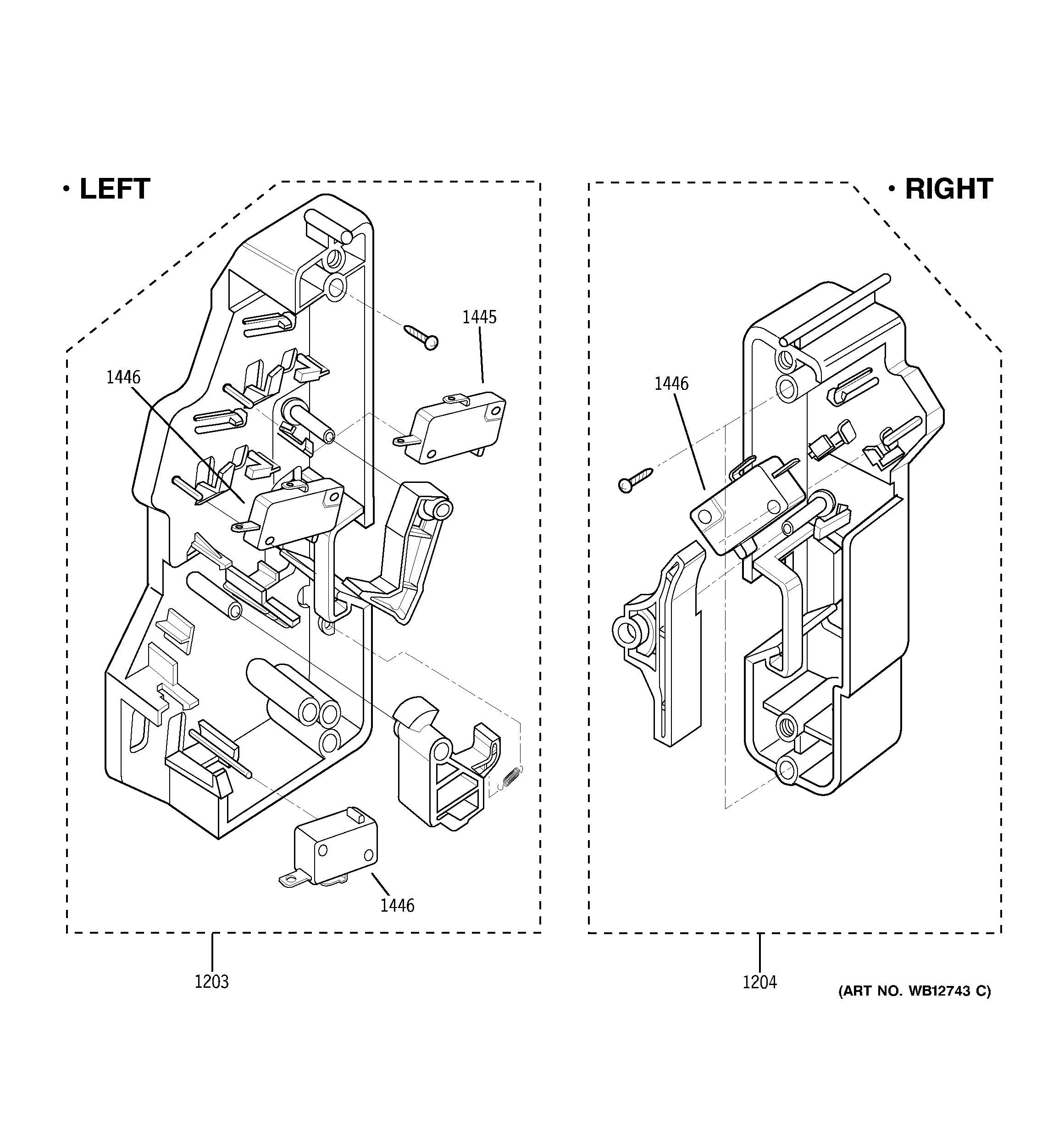 Latch board parts
