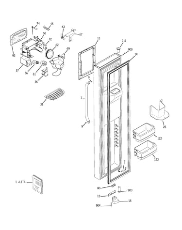 Freezer door