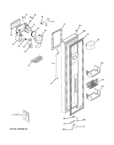 Freezer door