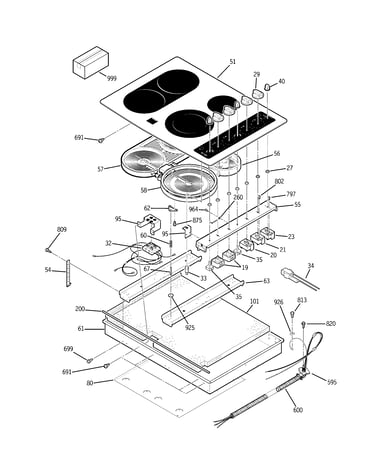 Control panel & cooktop