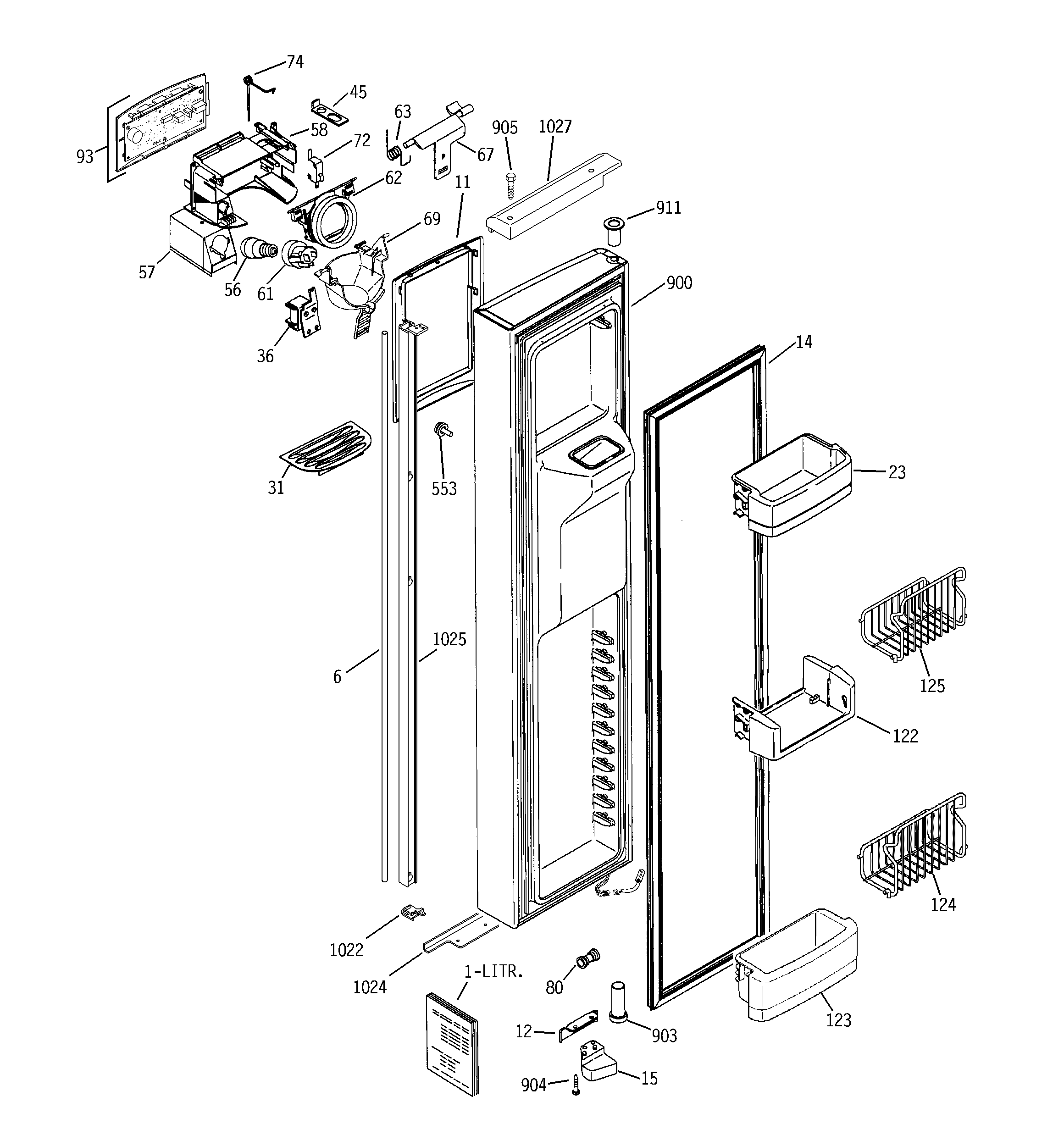 Freezer door