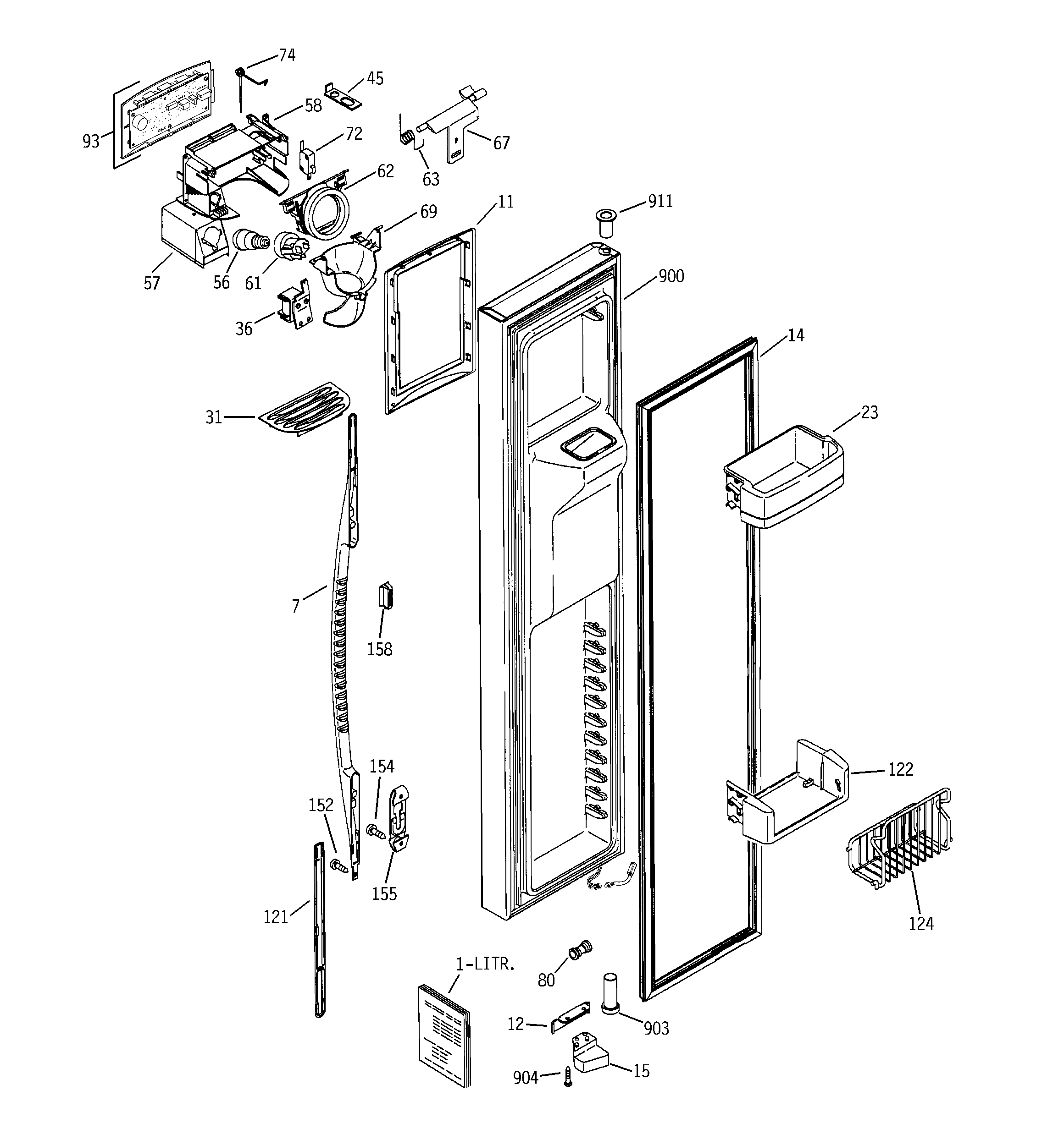 Freezer door
