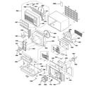 GE AJCH10DCBM1 cabinet & components diagram