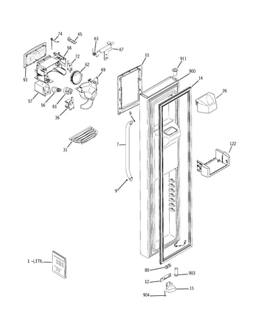 Freezer door