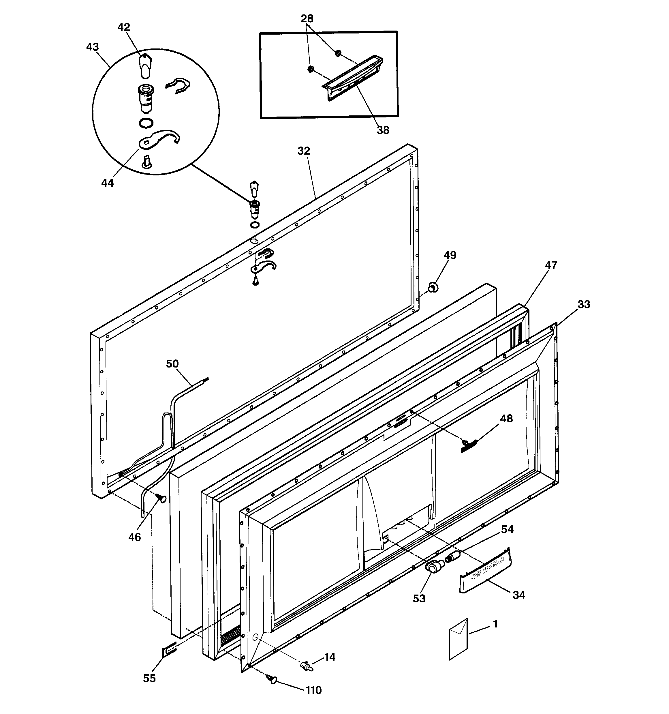 Freezer door