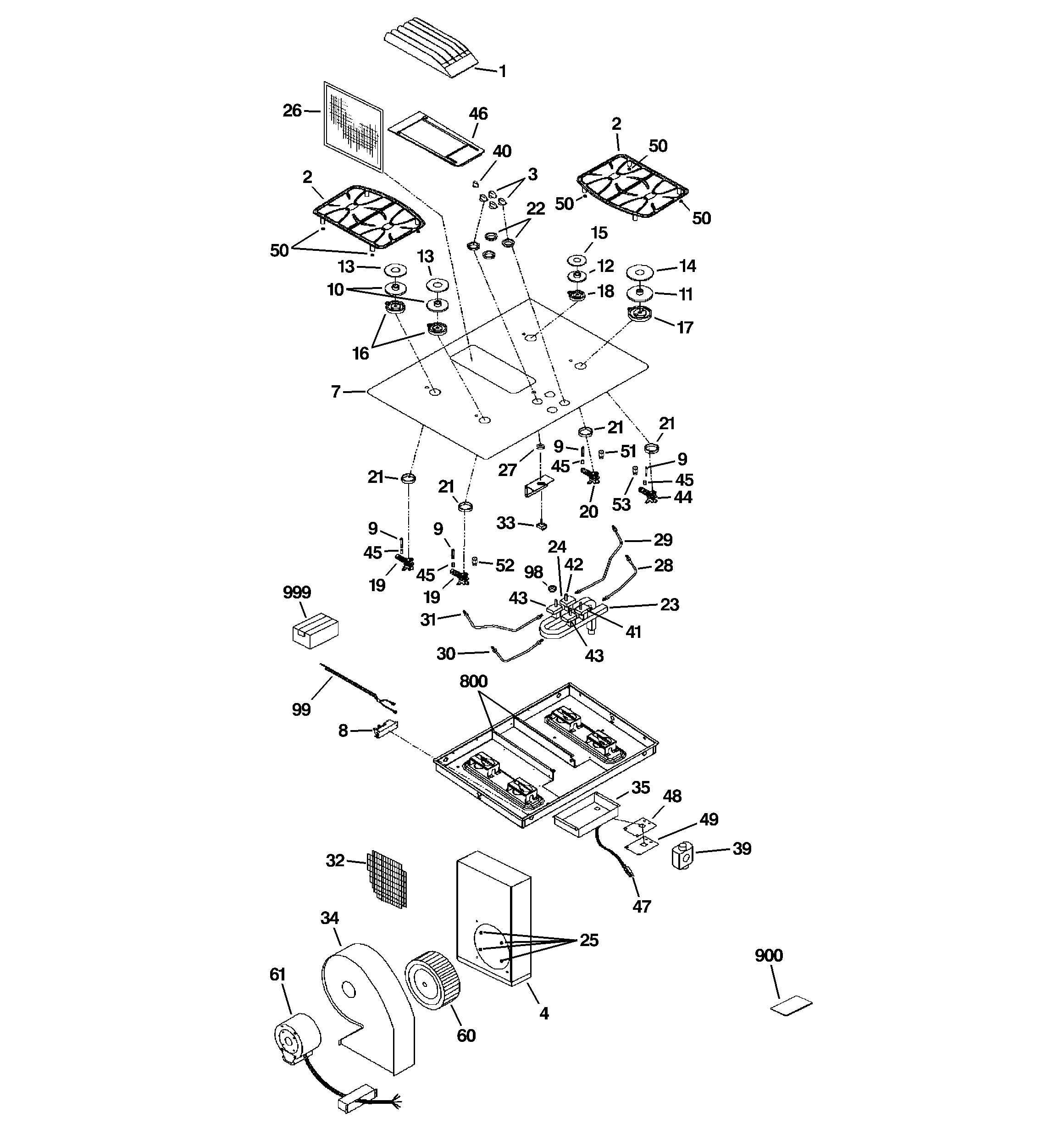 Control panel & cooktop