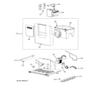 GE PSB42LGRABV ice maker & dispenser diagram