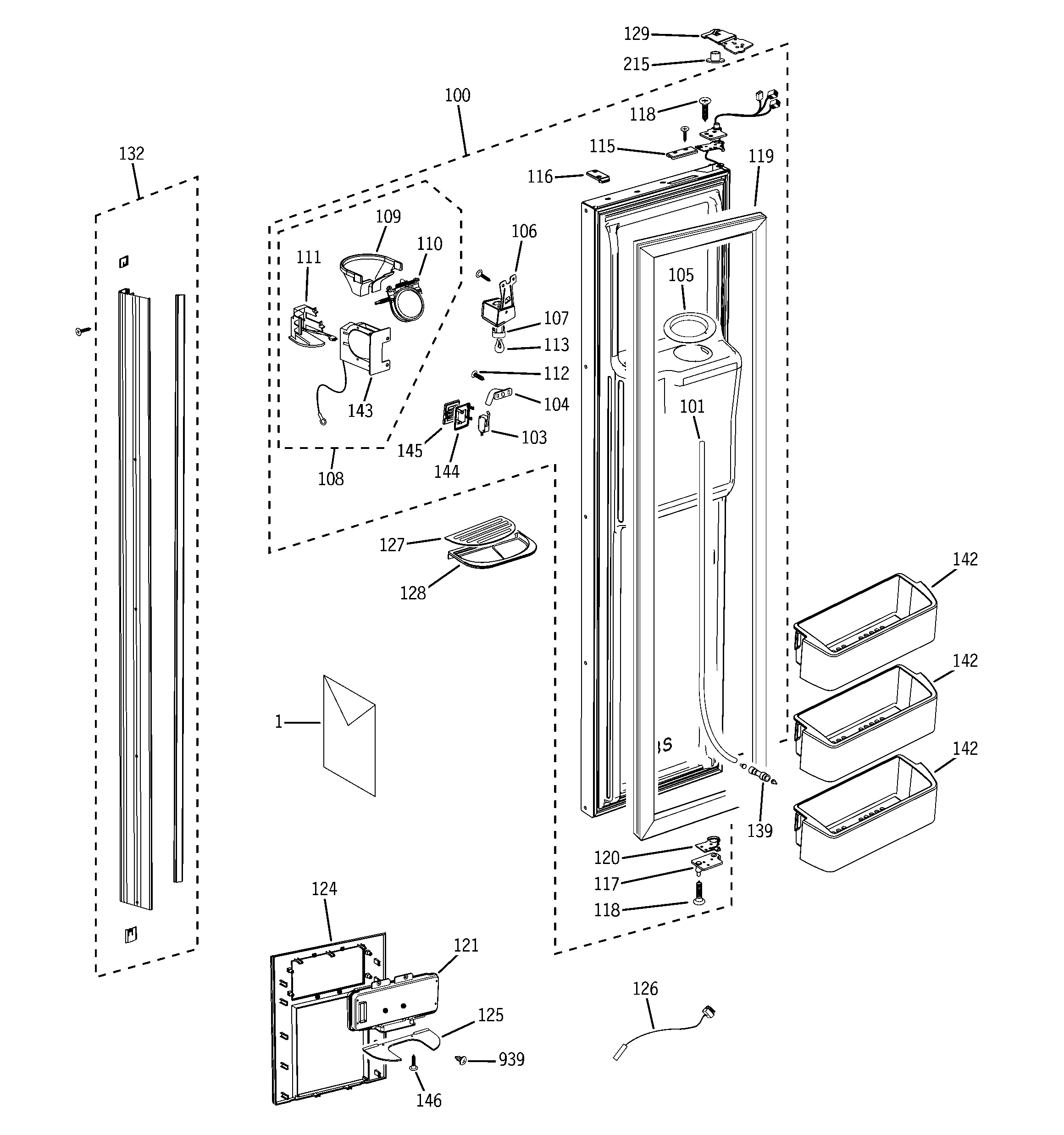 Freezer door