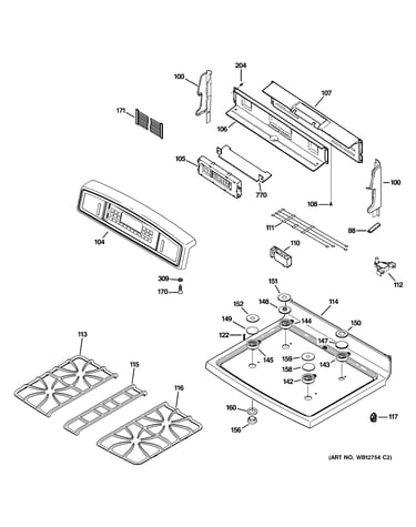 Control panel & cooktop