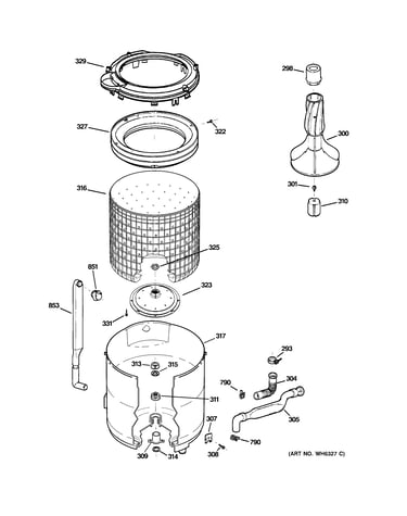 Tub, basket & agitator