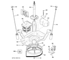 GE WPRB9220DCWW suspension, pump & drive components diagram