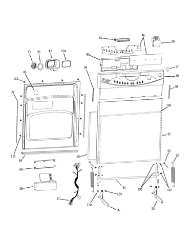 Escutcheon & door assembly