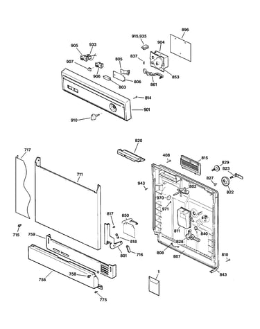 Escutcheon & door assembly