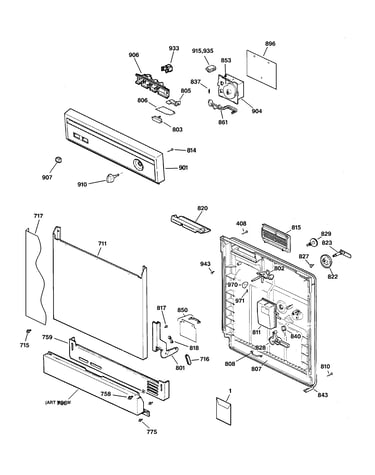 Escutcheon & door assembly