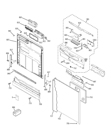 Escutcheon & door assembly