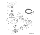 GE GHDA470M15WW motor-pump mechanism diagram