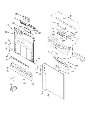 Escutcheon & door assembly