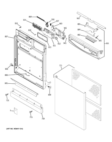 Escutcheon & door assembly